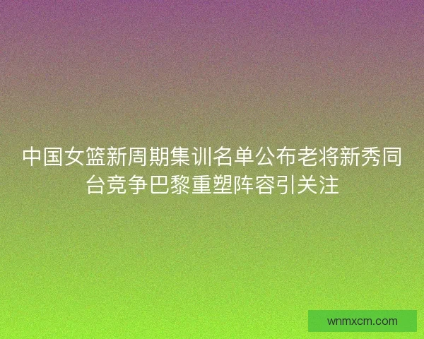 中国女篮新周期集训名单公布老将新秀同台竞争巴黎重塑阵容引关注